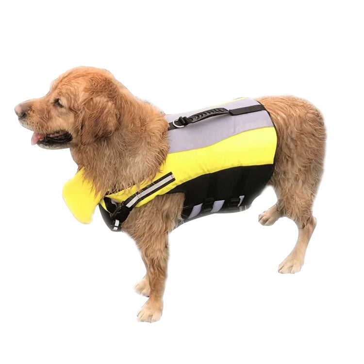 Can Carry Pet Swimsuit Pet Life Jacket Dog Clothes Upgrade Version With Chin Rest