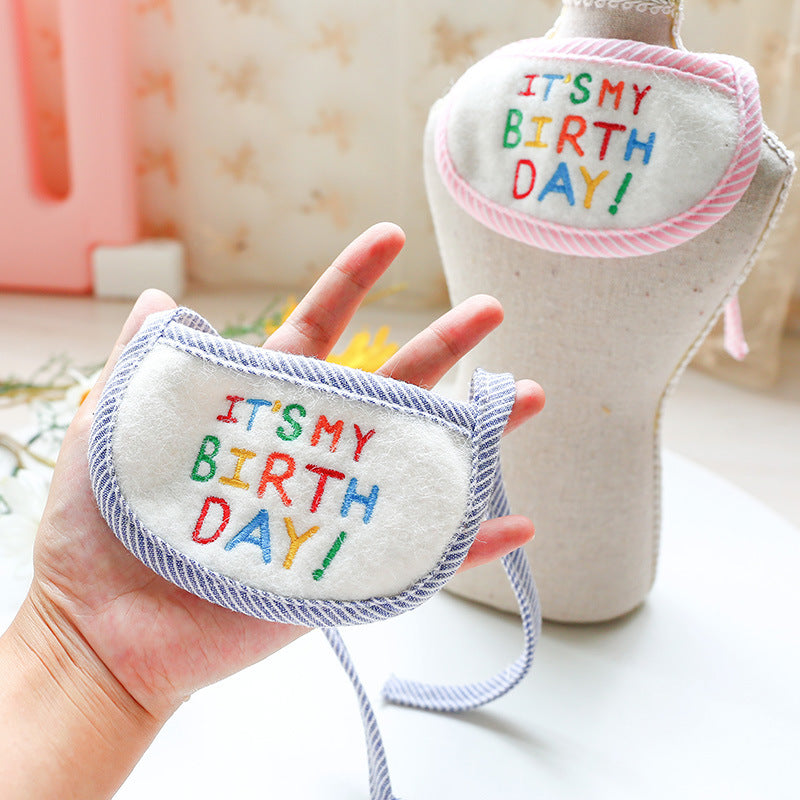 Pet Circle Dog Cat Saliva Towel Birthday Bib Scarf Puppy Cat Scarf Triangle Scarf Small Dog Neck Cover