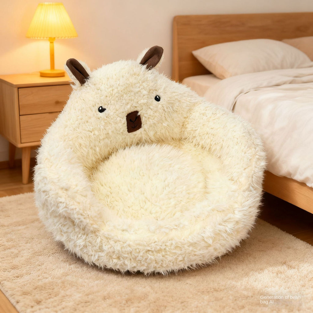 Dog House Winter Warm Dog Bed Semi-Enclosed Dog Cage Pet Pad Pet Dog Bed Removable Washable Cat Bed Dog Cage