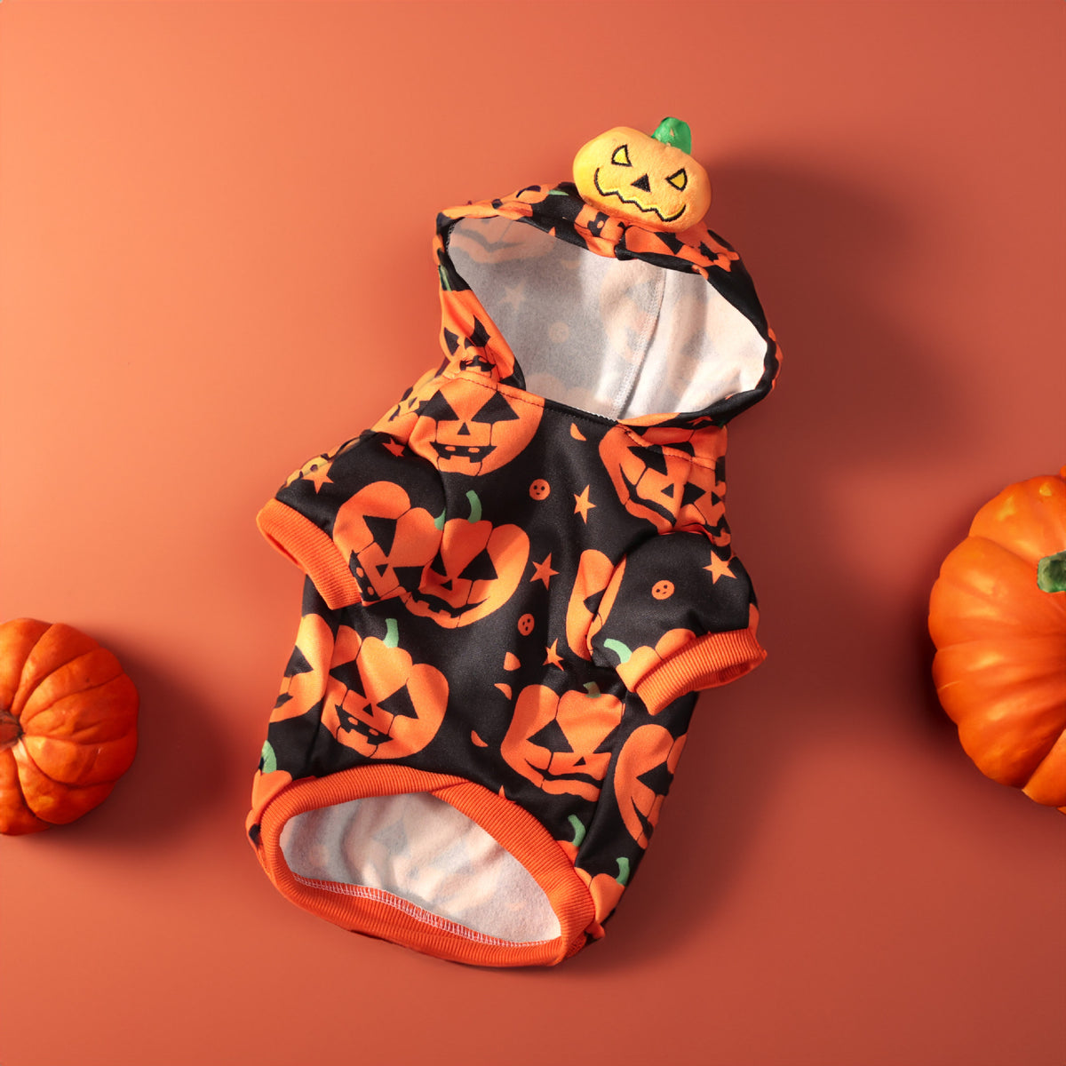 Halloween Pet Dog Clothes Cat Dog Halloween Pumpkin Hoodie Sweatshirt for Medium and Small Dogs Teddy Factory Direct