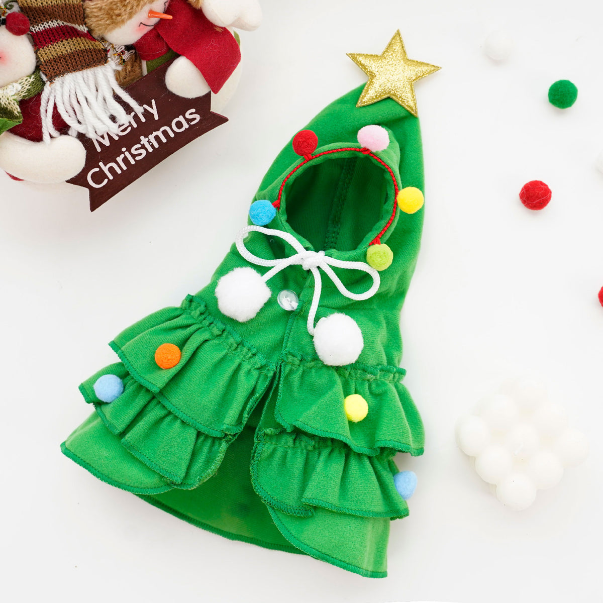 Christmas cloak pet dog transformation outfit