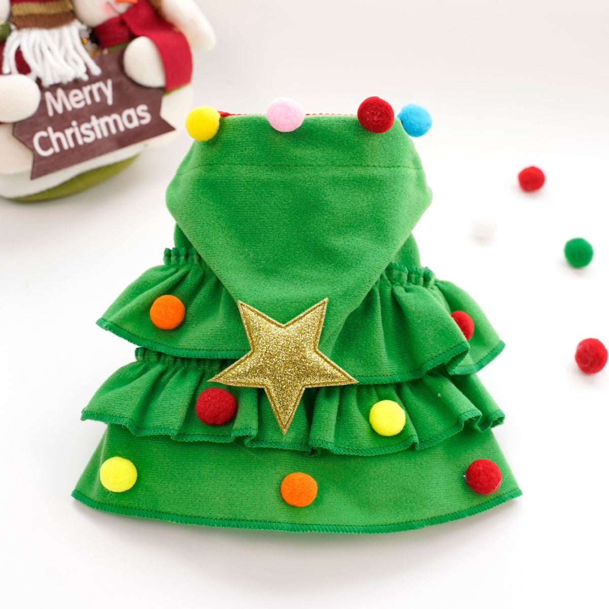 Christmas cloak pet dog transformation outfit