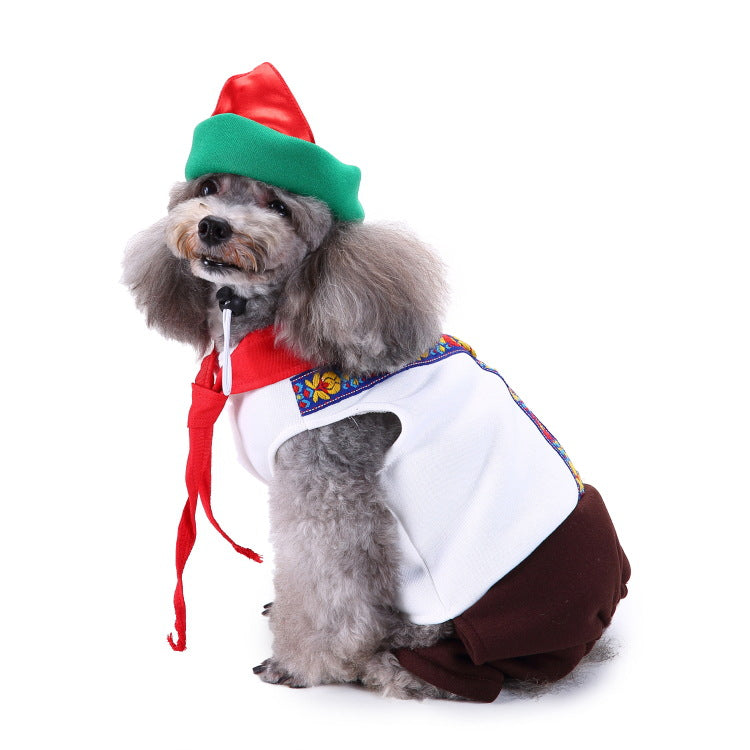 Pet clothes Christmas pet supplies outdoor dog walking clothes
