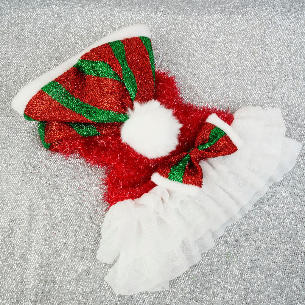 Christmas Cross border Pet Dog Clothes Christmas Party Holiday Atmosphere Hooded Cake Skirt