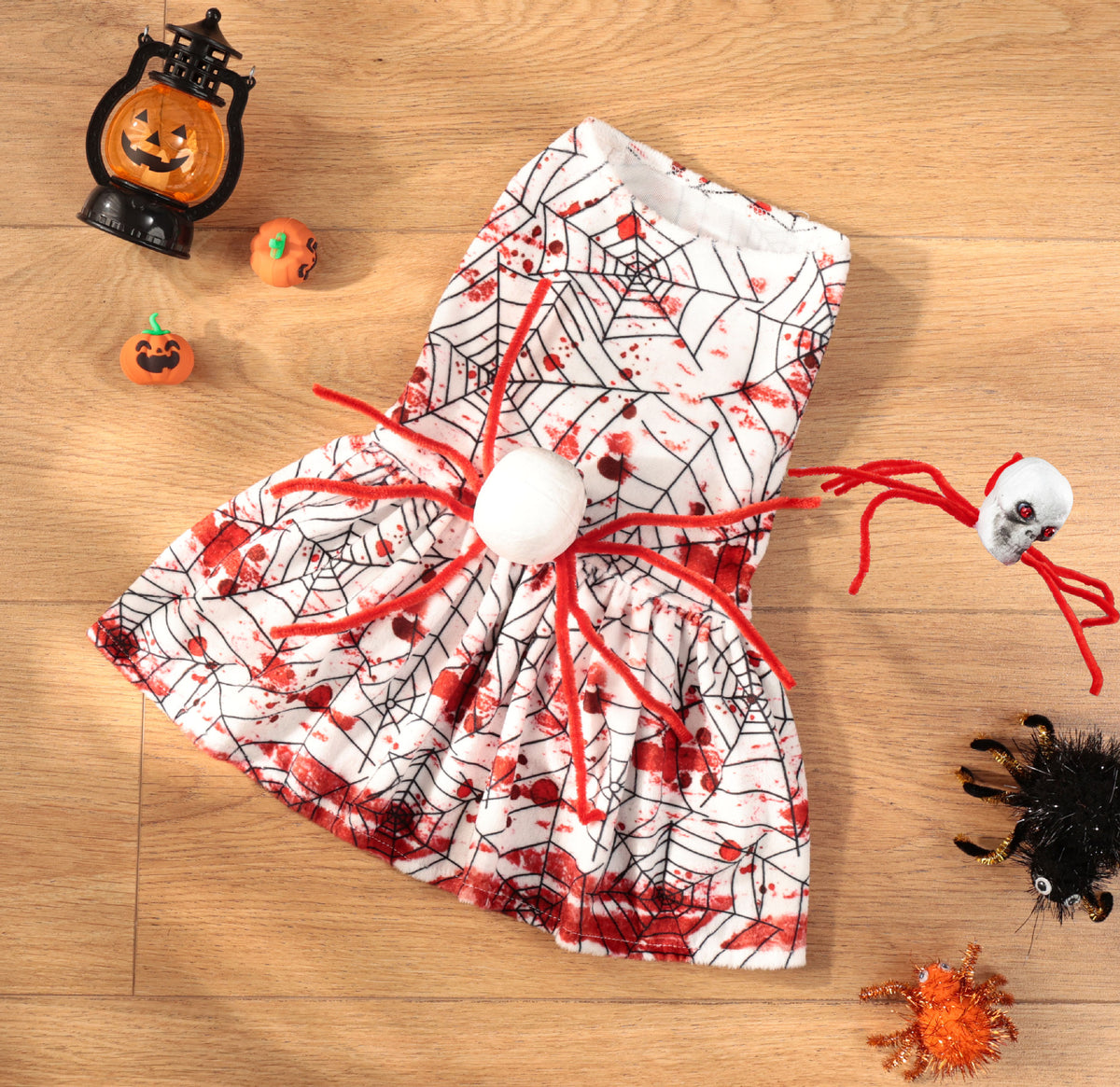 Halloween Pet Dog Dress Four-Legged Clothing Horror Bloody Spider Small Dog Costume Factory Direct Sales Drop Shipping