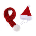 Pet Christmas Hat and Scarf Set Polar Fleece Dog Christmas Set Of 2 Pieces