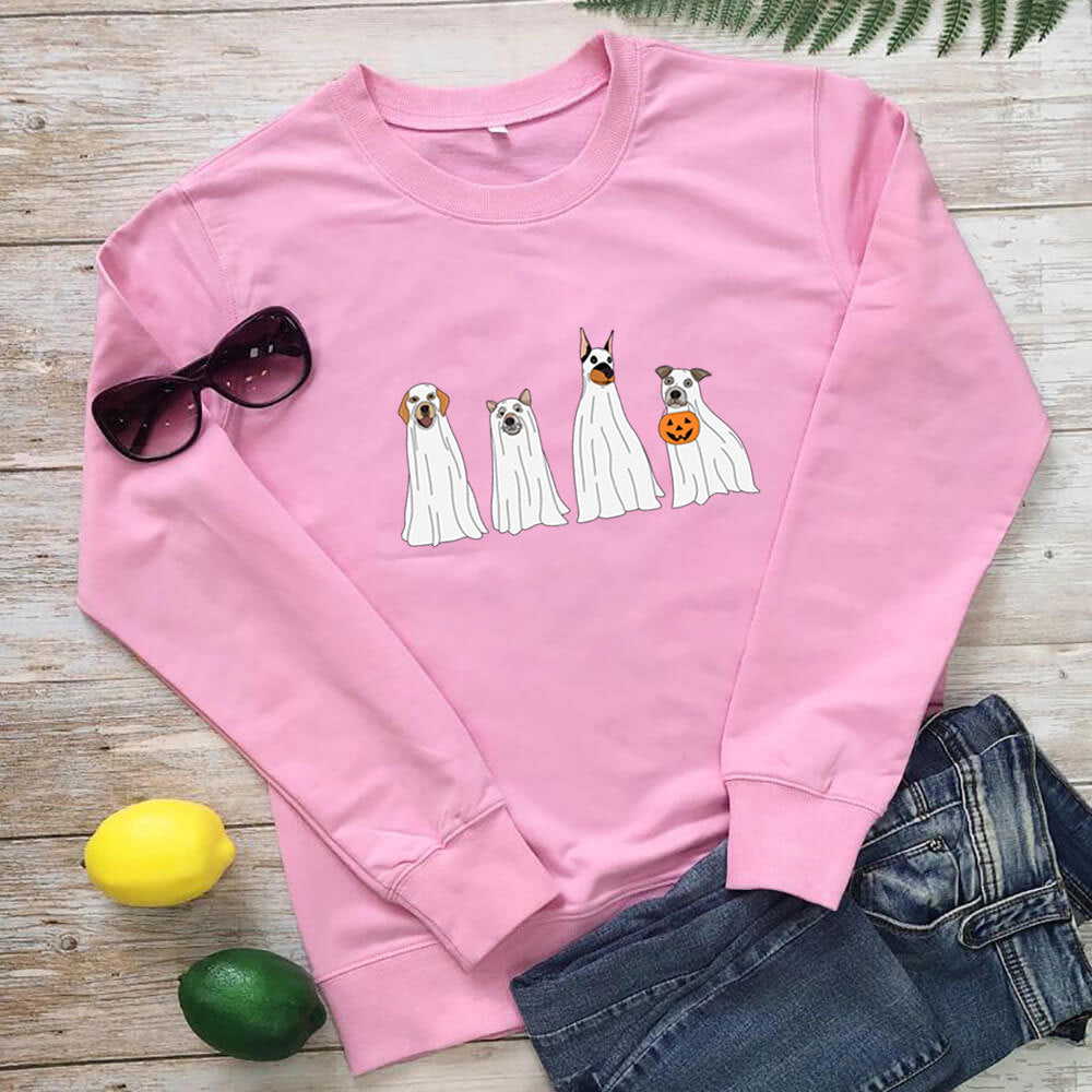 Dog Pumpkin Printed Halloween Hoodie