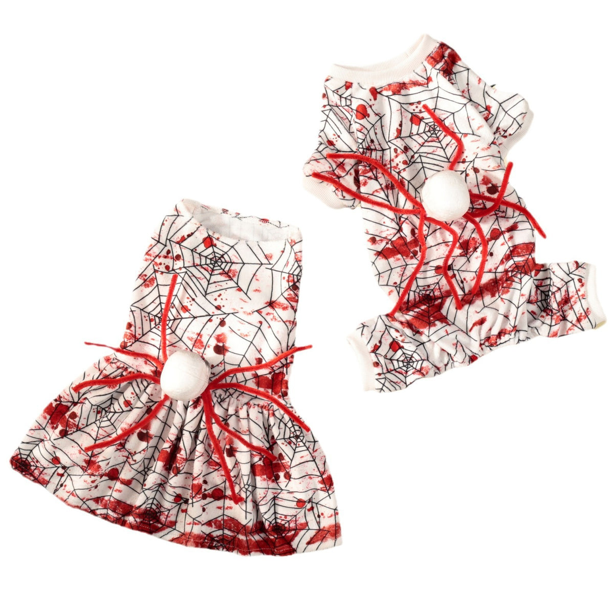 New Halloween Pet Dog Dress Four-Legged Costume Bloody Spider Design for Small Dogs Factory Direct