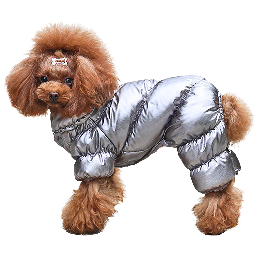 Puppy Cotton Coat Pomeranian Bichon Pet Clothes Dog Clothes Small Dog Teddy Four-Legged Clothes Autumn And Winter Windproof Clothing