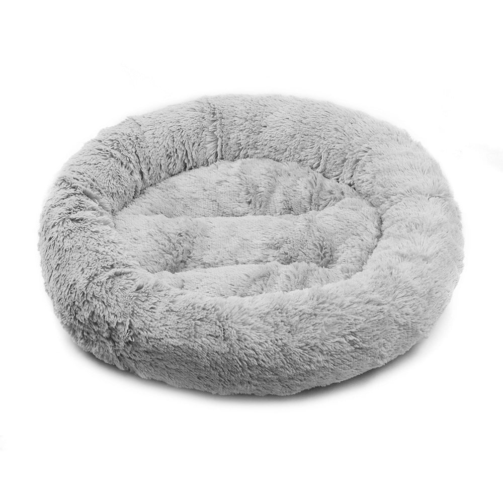 55*55 cm Colorful Dog Kennel Cat Kennel Pet Bed Round Plush Winter Dog Pad Cat Pad Small And Medium Dogs