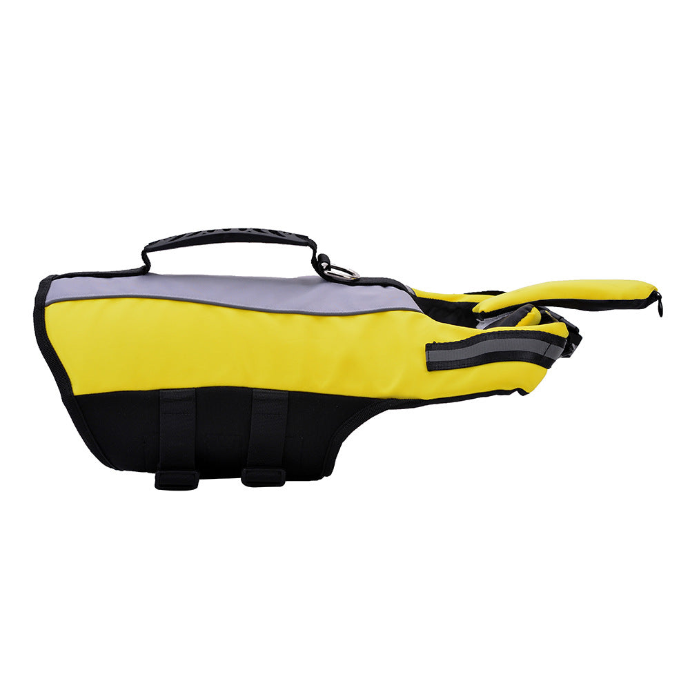 Can Carry Pet Swimsuit Pet Life Jacket Dog Clothes Upgrade Version With Chin Rest