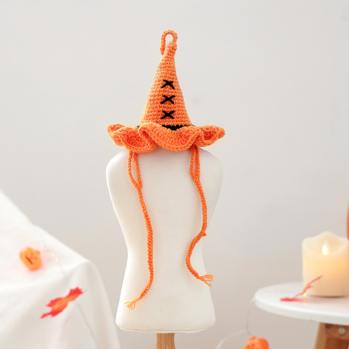 Pet Hat for Dogs and Cats, Halloween Funny Wizard Knitted Hat, Cute Festival Costume Accessory