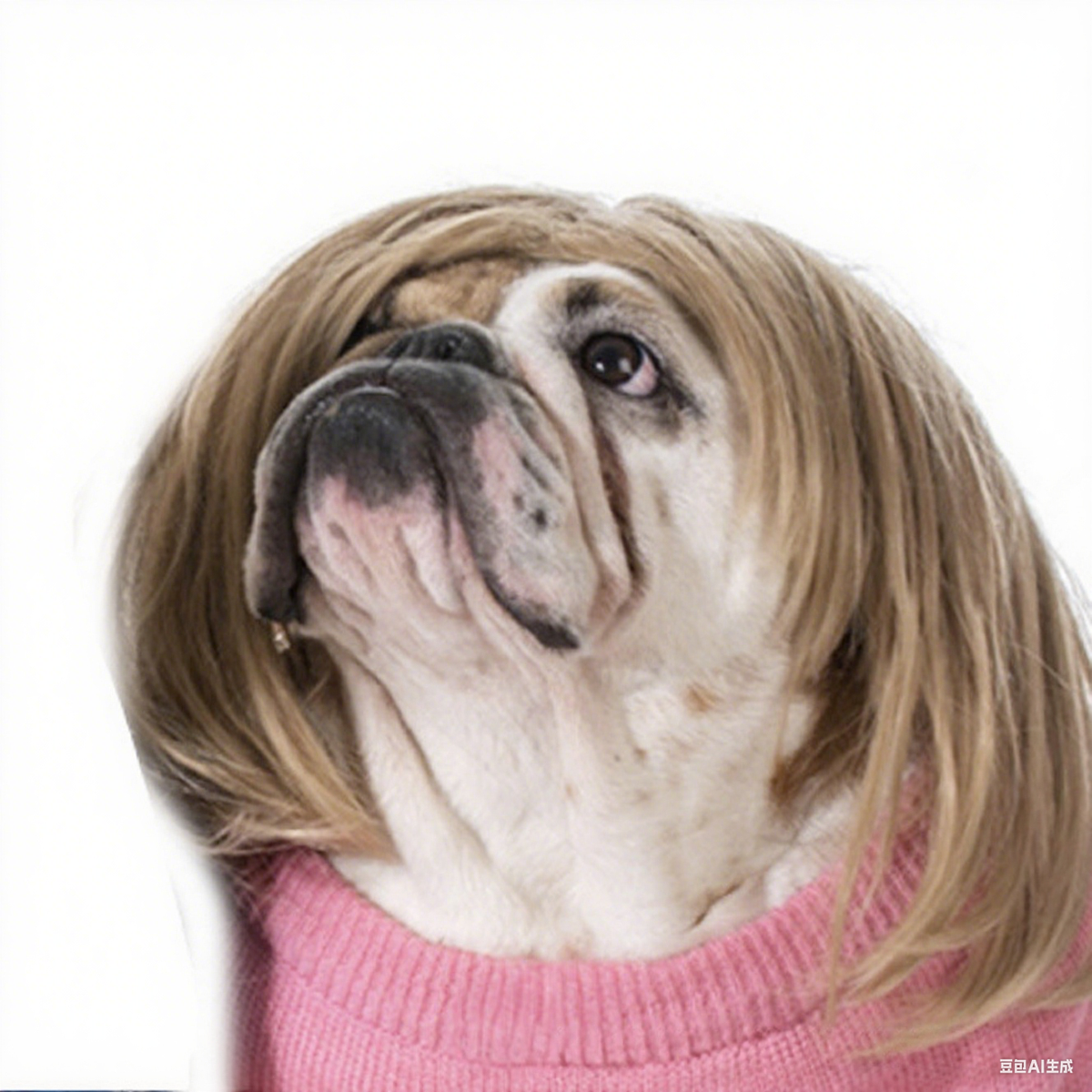 Pet wig dog wig Halloween pet accessory curly hair straight hair